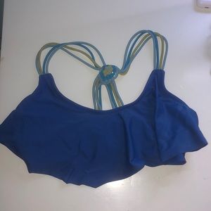 blue bikini top